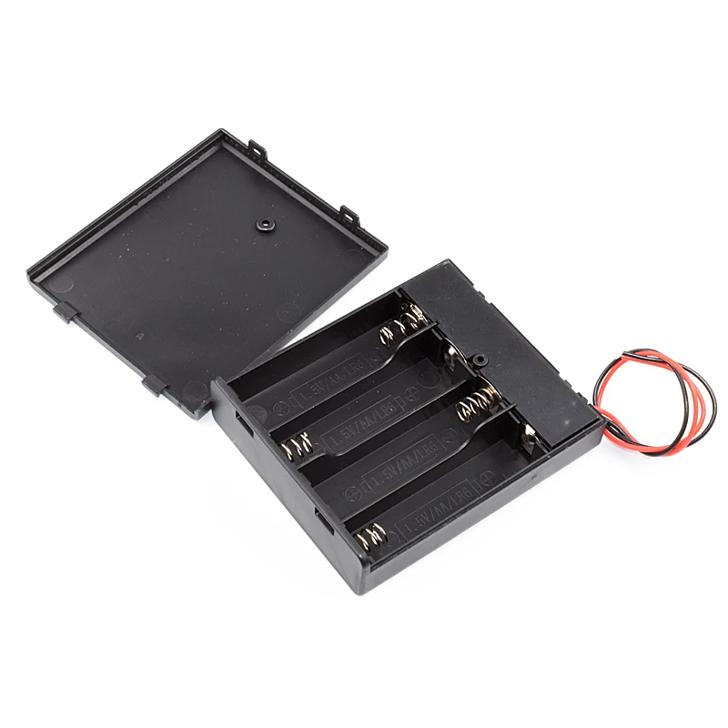 Good Item! Plastic Battery Storage Case Clip Holder Box 1 2 3 4 5 6 8 Slots  With Wire Lead Cap And Switch For AAA  Battery