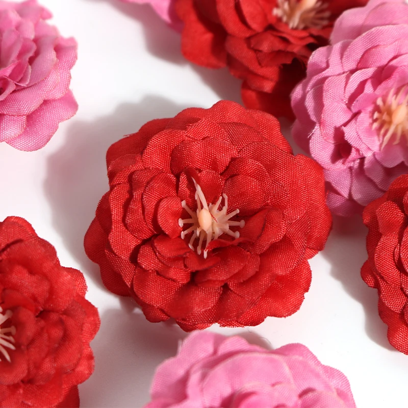10/20Pcs Artificial Flowers Mini Head Silk Fake Flowers For Home Decor Garden Party Wedding Decoration Craft Wreath Accessories