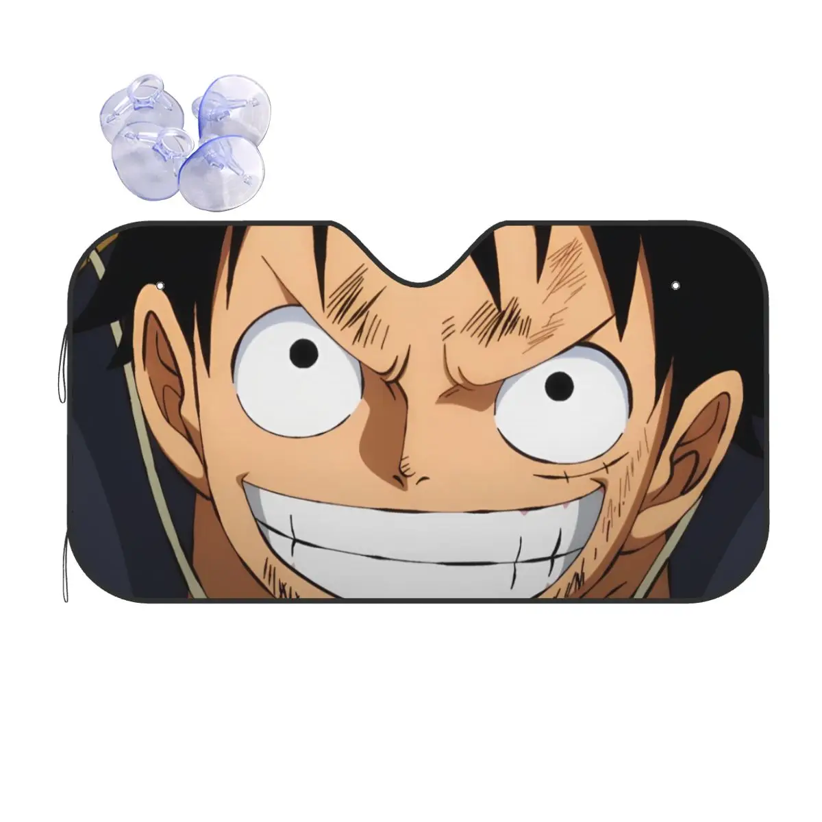 

One Piece Anime Sunshade Windscreen Luffy Eyes Folding Car Front Window Visor 76x140cm Sun Visor Accessories Covers