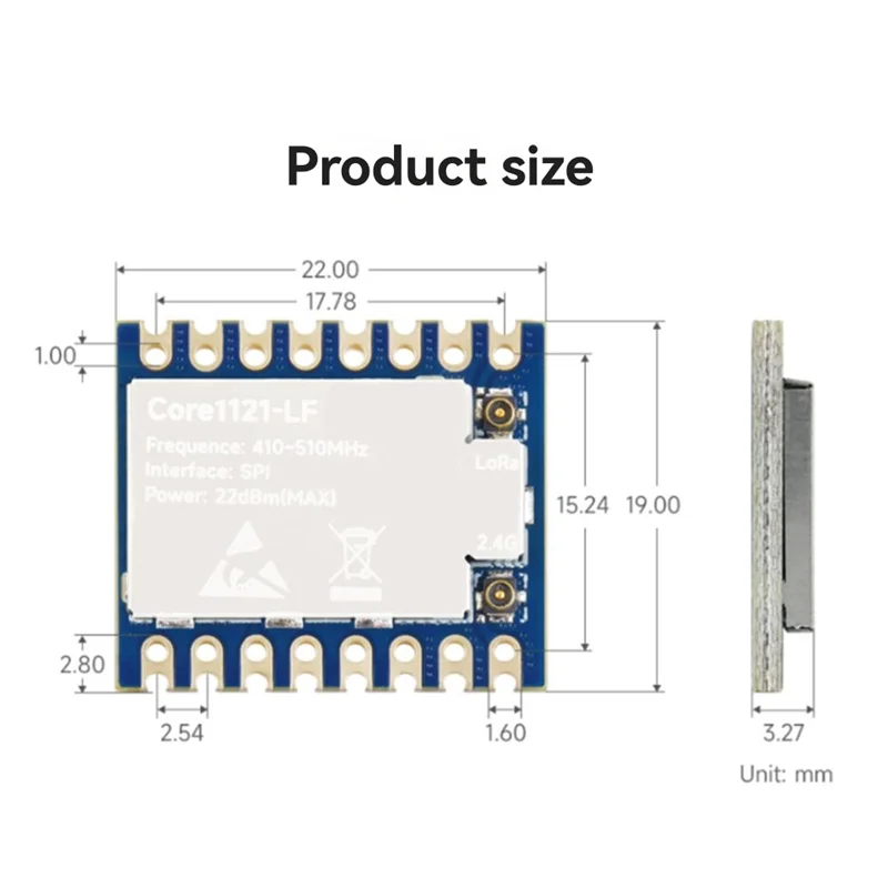 A29F-LR1121 Chip Core1121 LF Lora Module Long-Range Communication Anti-Interference For Sub-Ghz Band Compatible B