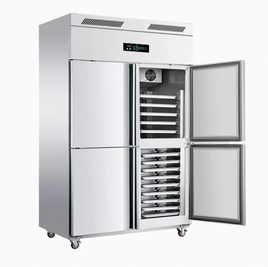 Four-door refrigerator commercial plug tray baking mousse buns vertical large-capacity quick-freezer air-cooled frost-free freez
