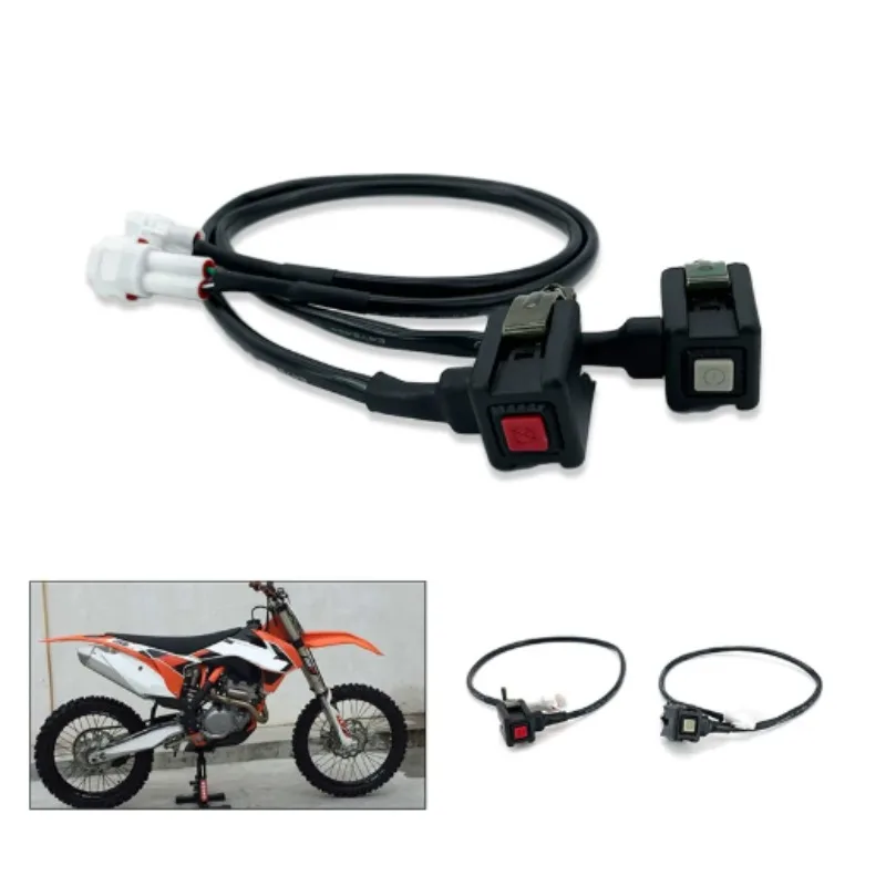 Off Road Motorcycle Ignition Button, High Race Start Stop Switch, Square Shape Suitable for Hengjian Huayang Bosuer