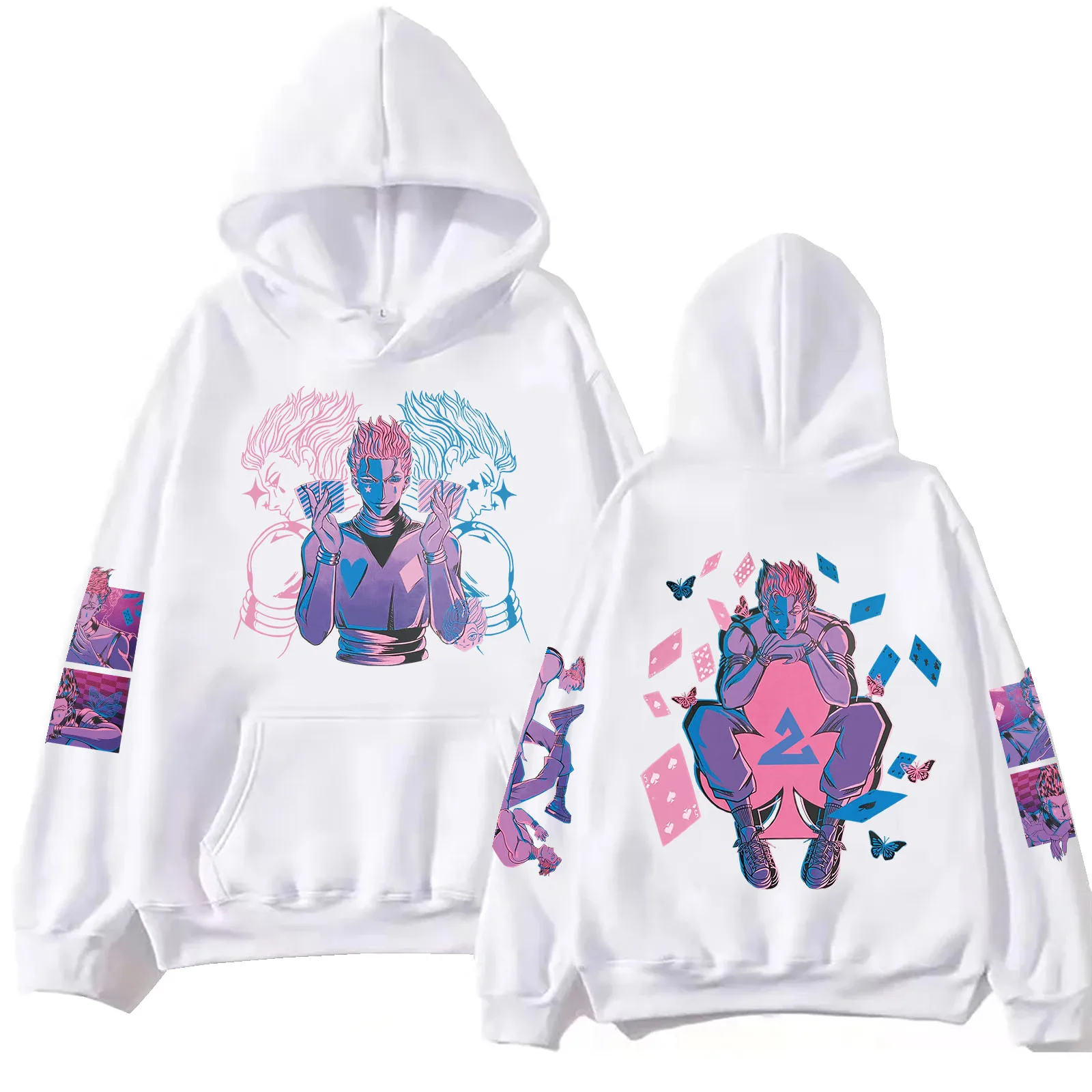 Anime Hunter-Hunter Hisoka  Hoodie Harajuku Hip Hop Pullover Tops Fans Gift