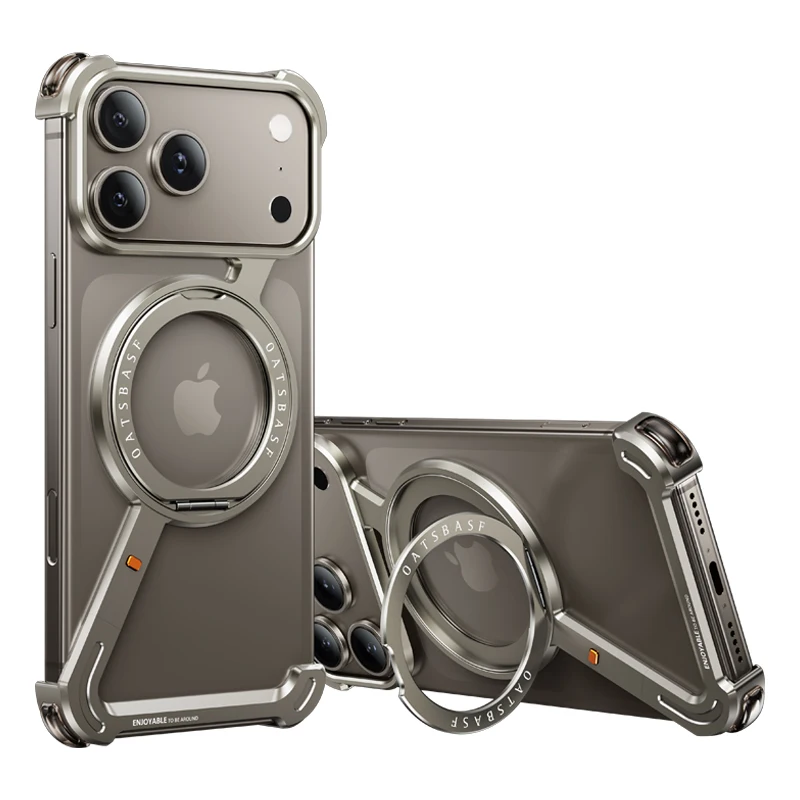 Eary Metall Magnetische Handyhülle für iPhone 18 Pro Max 17 Pro Max Air für Magsafe 360 ° Stoßfeste Schutzhülle ohne Rahmen – Detail 2