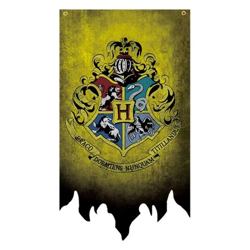 Anime Flag Harries Potters Slytherin Gryffindor Ravenclaw College Banner decorazione per feste Bar Kdis decorazione per soggiorno 30*50