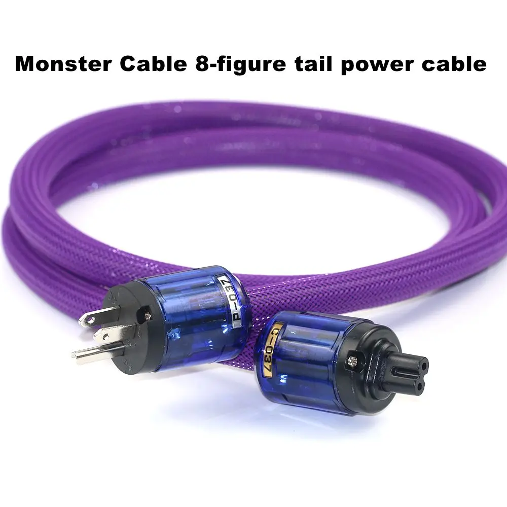 Cost-effective Monster Cable signature edition double-layer shielded power cord US/EU plug + figure-eight tail plug power cable