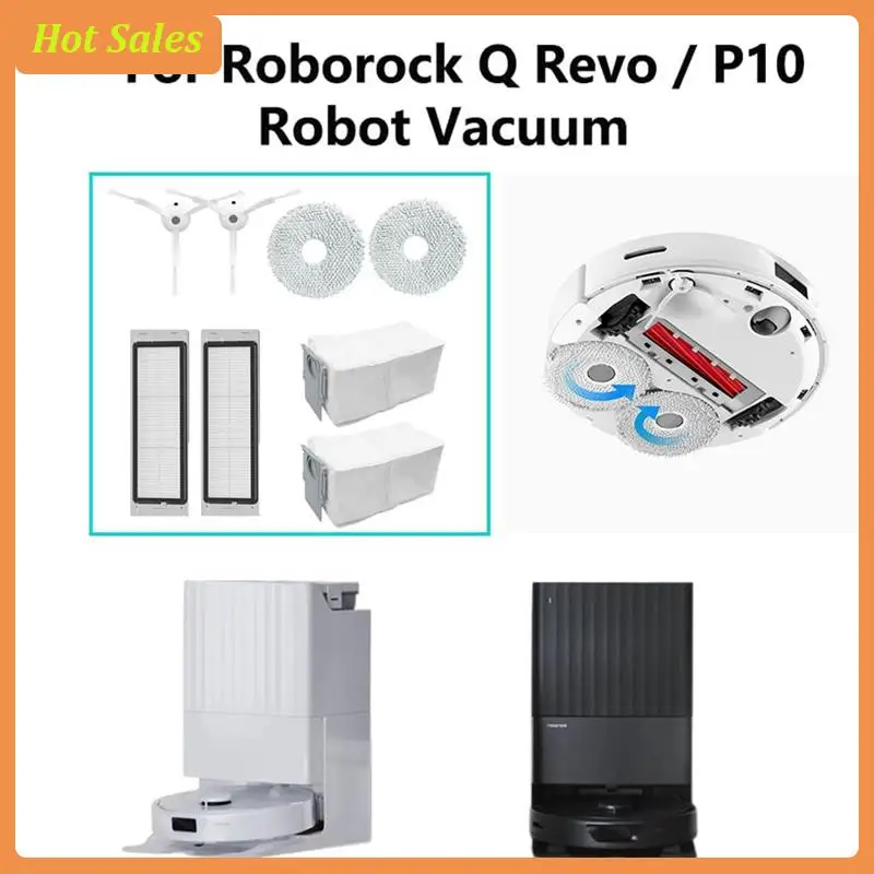 

AA05 9 шт. комплект запасных частей для Roborock Q Revo/Roborock P10 A7400RR робот-пылесос, боковая щетка, фильтр, мешки для пыли, швабра