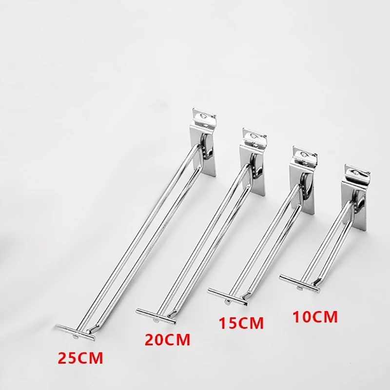 5 PCS Slatwall Hooks Display Hook 4/6/8/10Inch Slatwall Accessories Slat Wall Hanging Tool Hanger Display Hooks For Retail Store