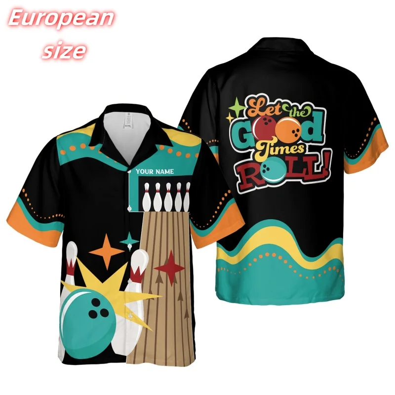 

Гавайская рубашка с геометрическим узором для боулинга для мужчин, рубашки Aloha с 3D принтом, летние свободные топы с лацканами, блузки с коротким рукавом