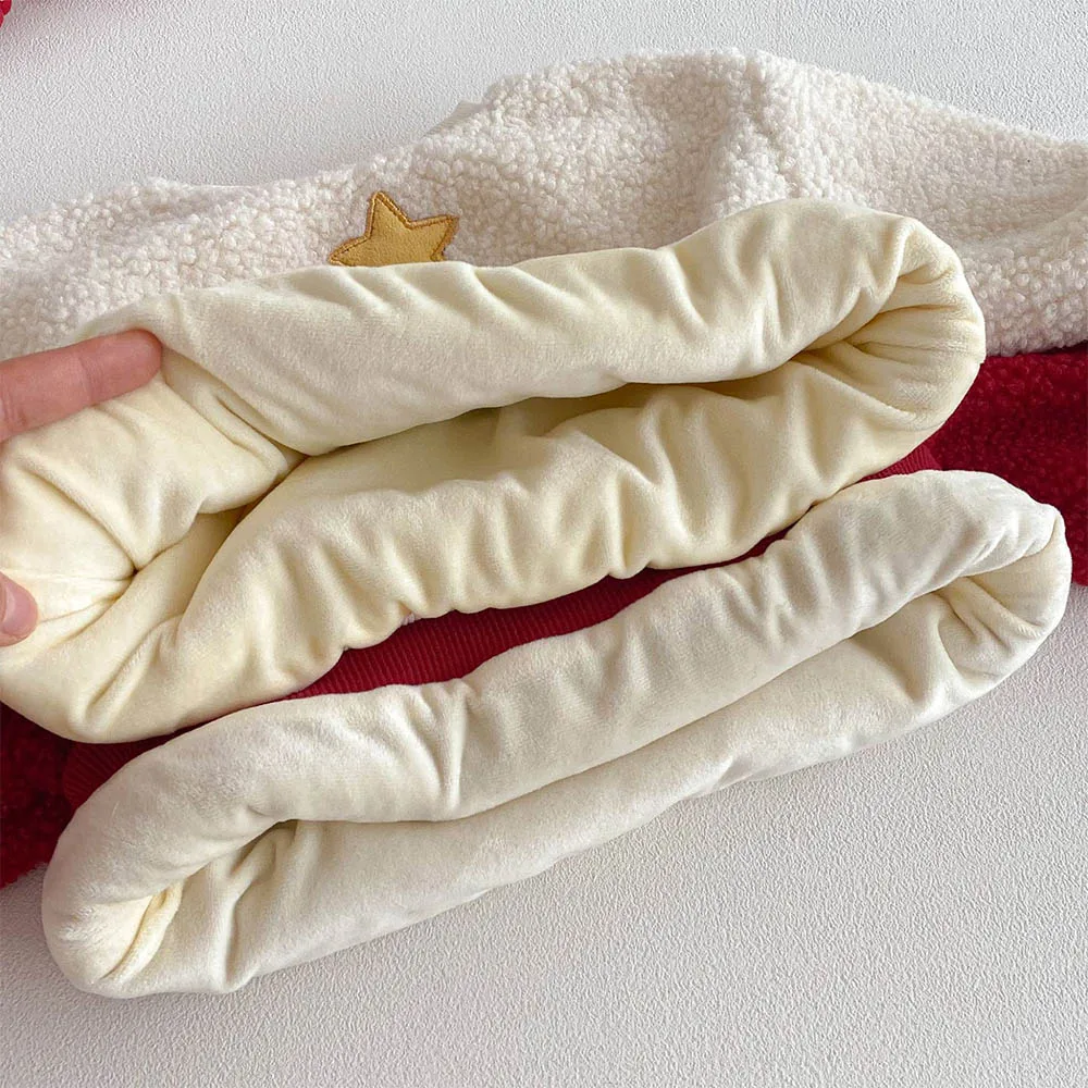 الصبي البلوز المخملية رشاقته الشتاء الدافئ ملابس الأطفال لطيف الحيوان طباعة السنة الجديدة عيد الميلاد طفل فتاة طويلة الأكمام بلايز #6