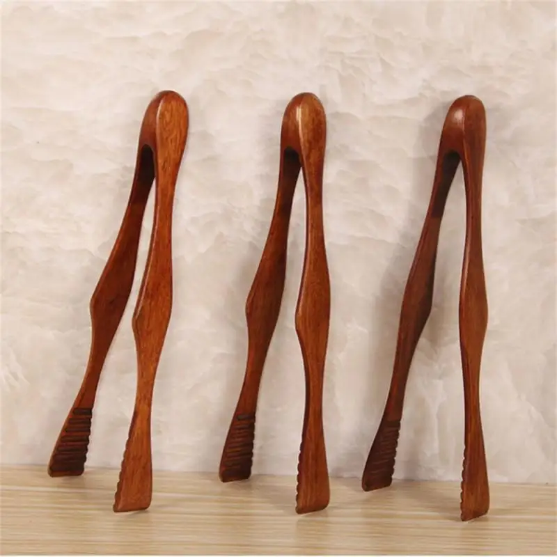 Wood Convenient Fashion Portable Security Home Buffet Simple Clip Health Kitchen Bread Small Food Clip Salad