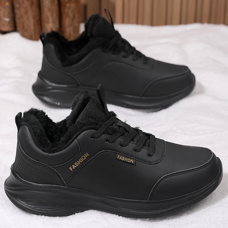 

Mens Running Shoes 2025 New Winter Velvet Warm Sneakers Commuting Non-slip Casual Outdoor Sports Tennis Shoes for Men