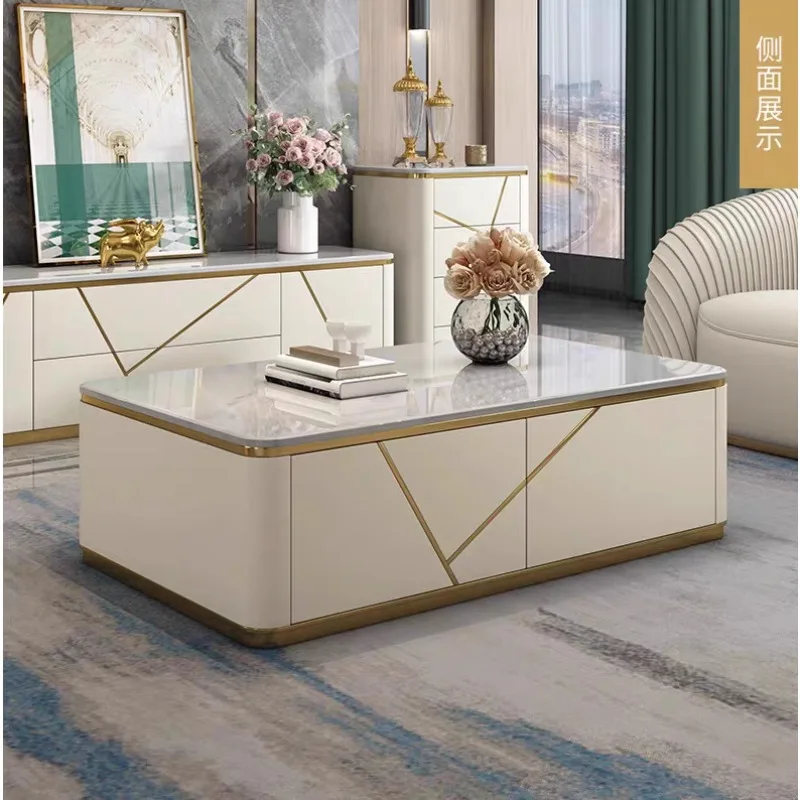 

French light luxury solid wood storage TV cabinet baking paint dining side cabinet Internet celebrity Meijia entrance wine cabin