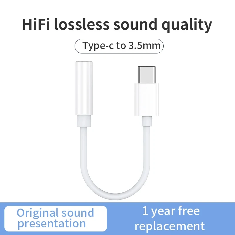 Original Type C To 3.5mm Aux Adapter For Xiaomi Mi 12 11 Type-C 3.5mm Jack Headphones Audio Cable POCO X5 Pro Redmi Note 9 10 11