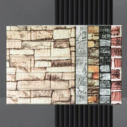 5/15/30 Pcs 35*38 CM XPE 3D Brick Pattern Waterproof Wall Stickers Decoration Wall Adhesive Wallpaper Room Decor Wall Art