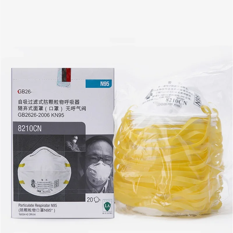 3M 8210CN N95 Protective Masks KN95 8210 NIOSH Certificate Anti PM2.5 Cup Industrial Health Care Anti Fog Mask 8210CN Headband