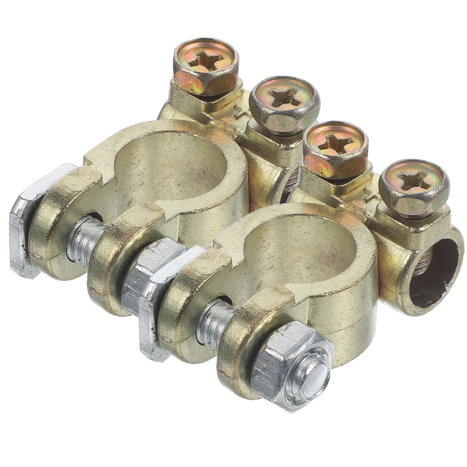 

2Pcs Car Terminal Clamp Positive Negative Adapter Auto Cable Connector Metal Corrosion Resistant
