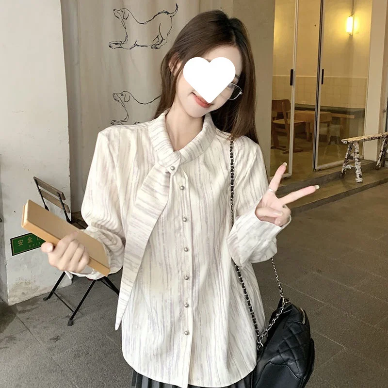 

Long Sleeve Shirts Womens Vintage Oversized Plaid Tops Button Front Korean Aesthetic Preppy Style Feminine Casual Autumn Outfits
