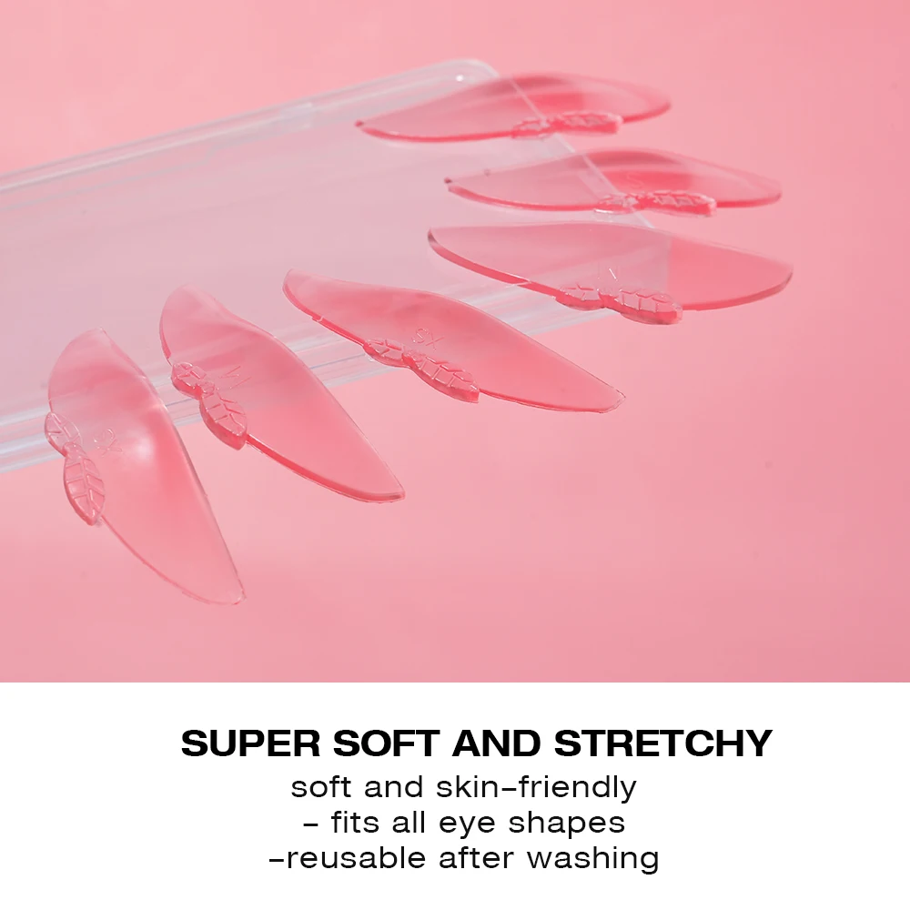Korean Lash Lift Pads, Step 1 Perm Only to Soften Eyelashes Self Adhesive Reusable Eye Patches Multi-Functional Eyelash Lift Kit