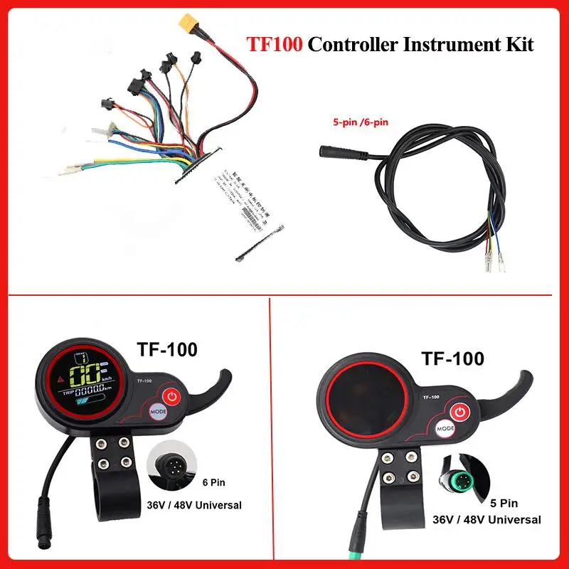 TF‑100 Instrument Display Panel With USB Charging 5/6 Pin Communication Speedometer For KUGOO M4 Electric Scooter Kickscooter