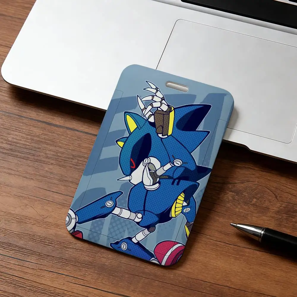 Modisches Cartoon S-SonIC-C Kawaii Schlüsselband mit Rückzugclip und Kartenhalter, Drehbarer Ausweishalter, Familiengeschenk – Detail 13