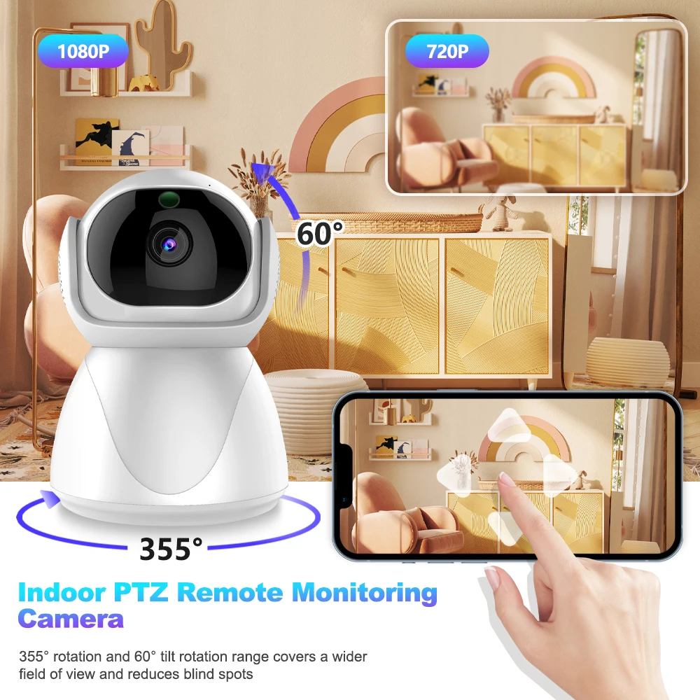 2.4G/5G Tuya WiFi Camera Smart Home Indoor Wireless Telecamera di sorveglianza di sicurezza Auto Tracking Baby Monitor CCTV IP Camera