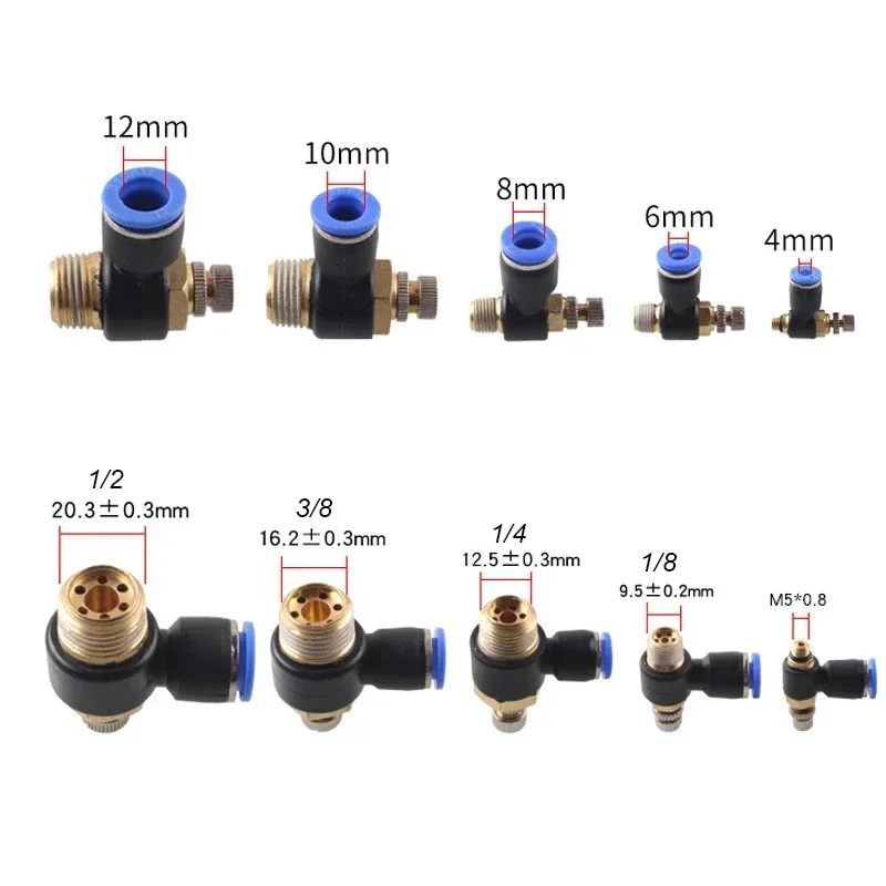 1Pcs SL 4 6 8 10 12mm Fast connection Pneumatic Fitting M5\