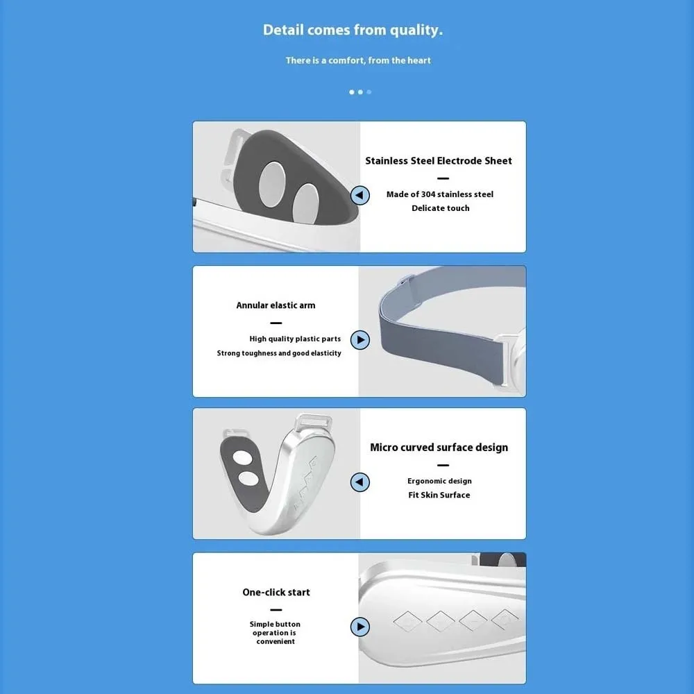 Dispositivo eléctrico de cara en V de alta elasticidad, masajeador Facial inteligente cómodo y ajustable, dispositivo de Estiramiento Facial portátil en forma de V