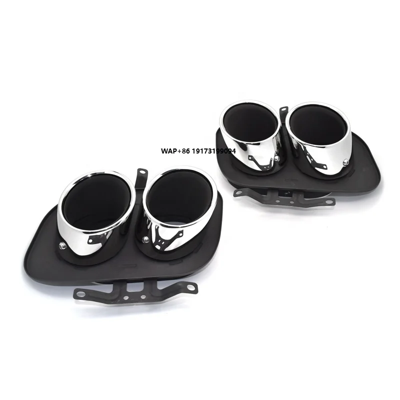 

Wholesale Stainless Steel Silver Double Outlet Special 992 Exhaust Pipe for 2020 Carrera 992 Exhaust Tip