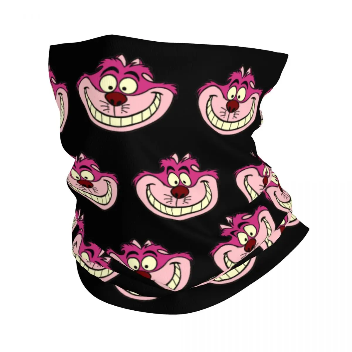 Custom Cheshire Cat Bandana Neck Warmer Women Men Winter Ski Hiking Scarf Gaiter Animal Alice In Wonderland Face Cover