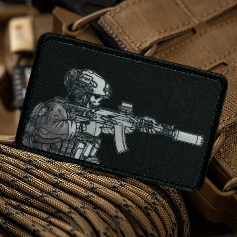 Sight Line Emblem Soldier Design Morale Badge Tactical Army Patches for Clothing Military Backpack Printed Hook and Loop Sticker