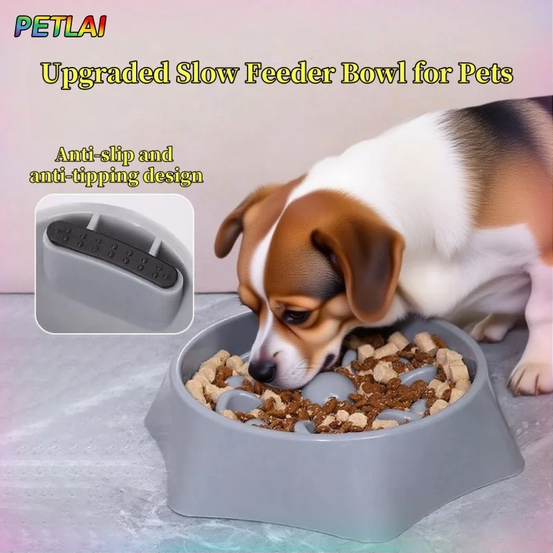 

Dog Bowls Slow Feeder Anti-Choking Slow Down Eating Bloat Stop easy to clean Puzzle Dog Food Bowl Anti-Slip Interactive Feeding