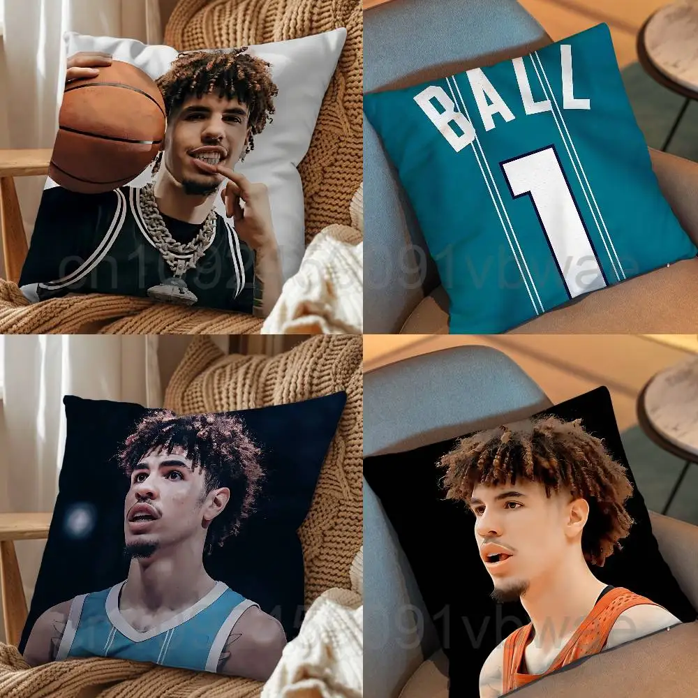 

Dribbling pass LaMelo Ball Print Throw Pillow Cover Square Cushion Case for Living Room Bedroom Decor