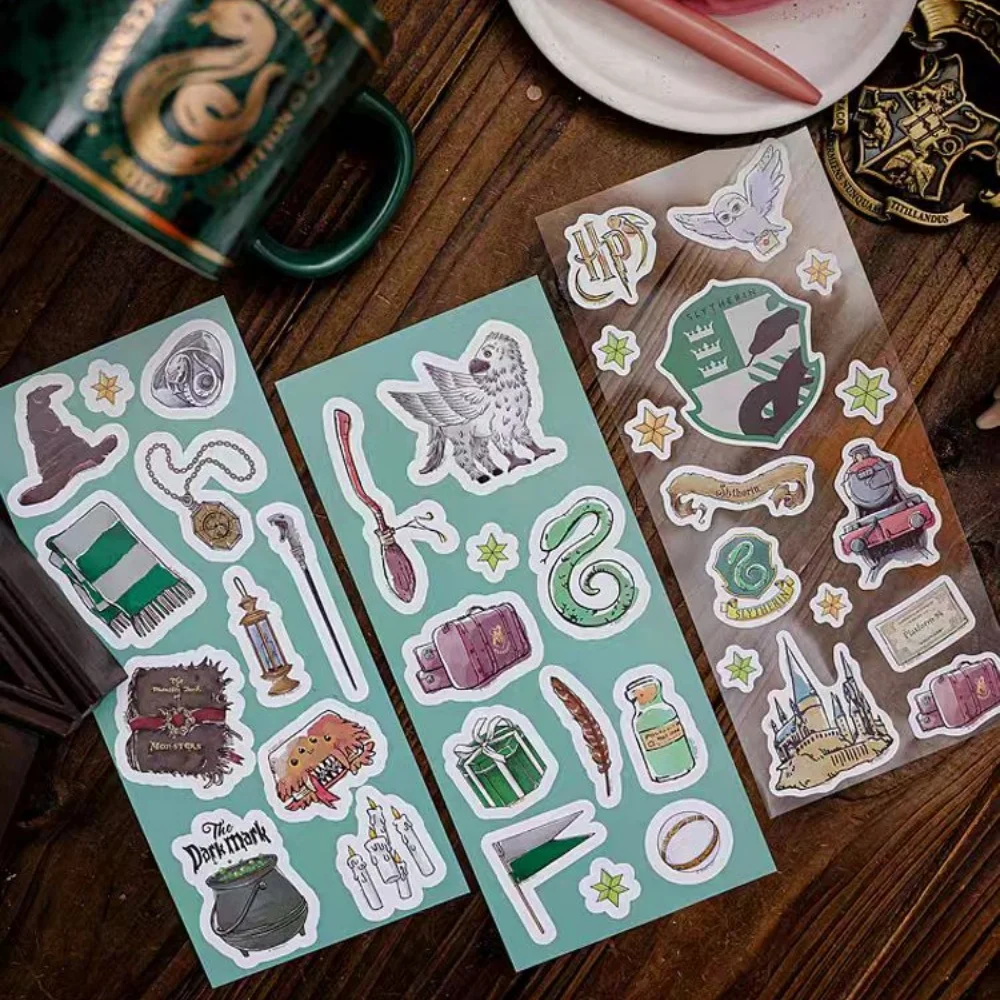 Echte Harry Potter Hogwarts Vier Häuser Tickethalter Aufkleber Studentenplaner Wasserflasche Skateboard Dekorative Aufkleber Geschenk