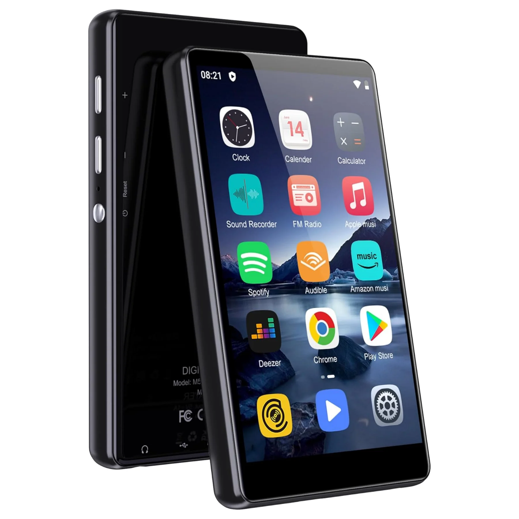 80GB (64GB+16GB) MP3 player for Android with Bluetooth and WiFi, 4.0-inch full touch screen Built-in speakers, browser support