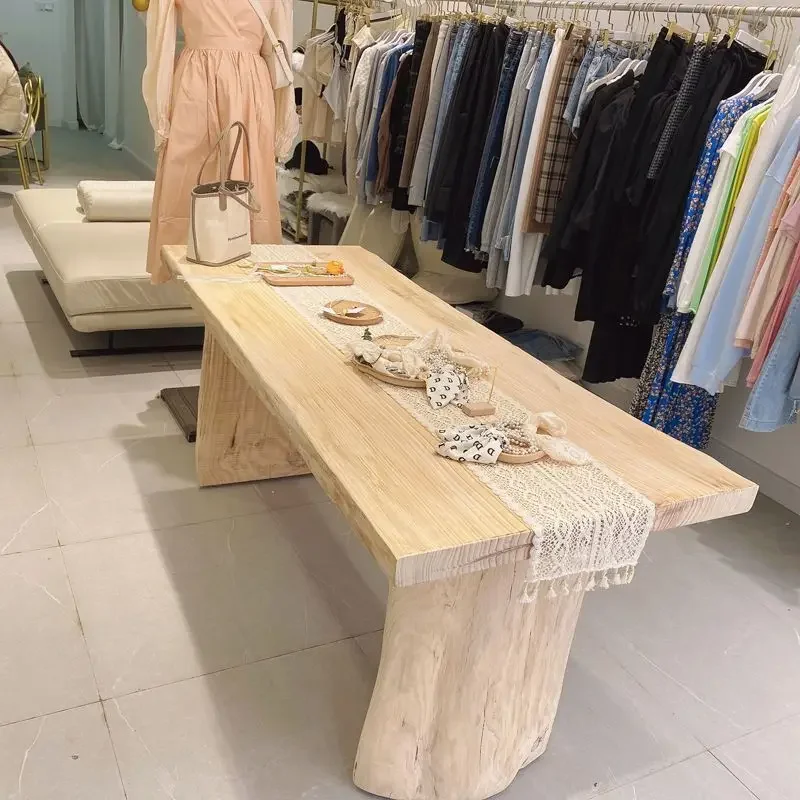 Light luxury clothing display table, bag and shoe store display stand
