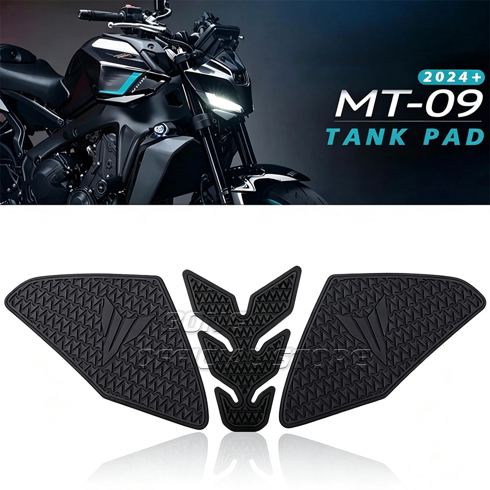 Non-Slip Tanque De Combustível Pad para YAMAHA MT-09, MT-09 2024, Acessórios De Motocicleta, Side Fuel Tank Pad, Almofada Impermeável