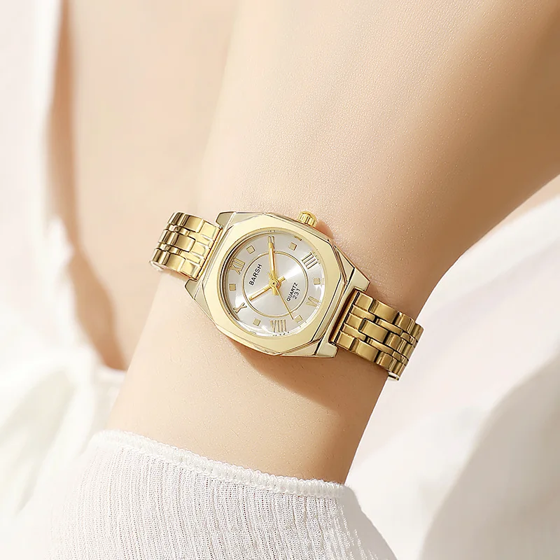 Fashion Steel Strip Women's Quartz Watch Luxury Women Watches Versatile Student Gift Gold Watch Wholesale Wristwatches
