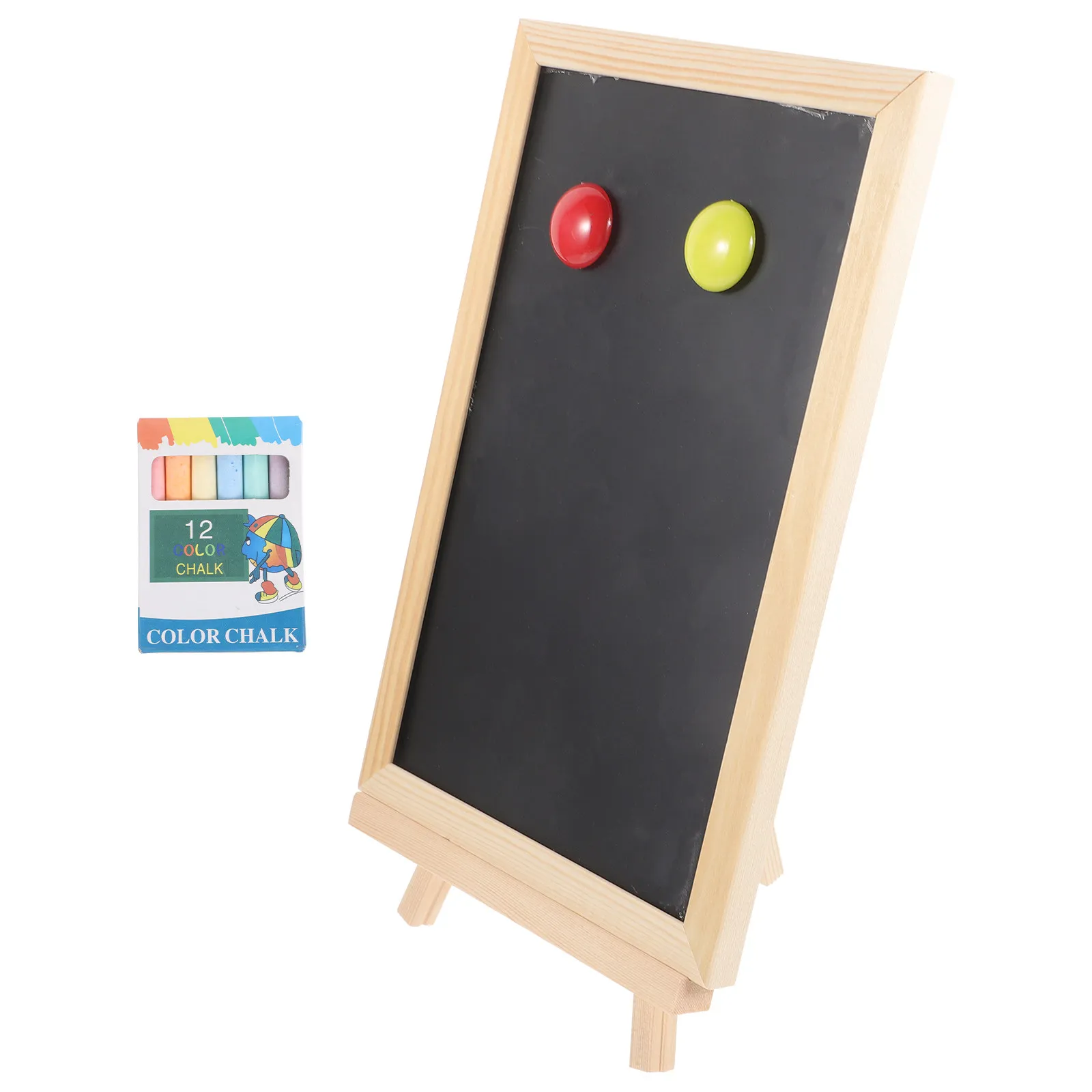 1Set Mini Chalkboard Sign Standing Type Double Sided Small Desktop Blackboard Note Board for Wedding Party Restaurant Cafe Table