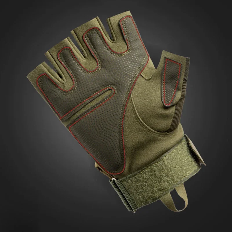 Guantes sin dedos para motocicleta, equipo de protección de cuero para Motocross, Scooter, ciclismo, carreras