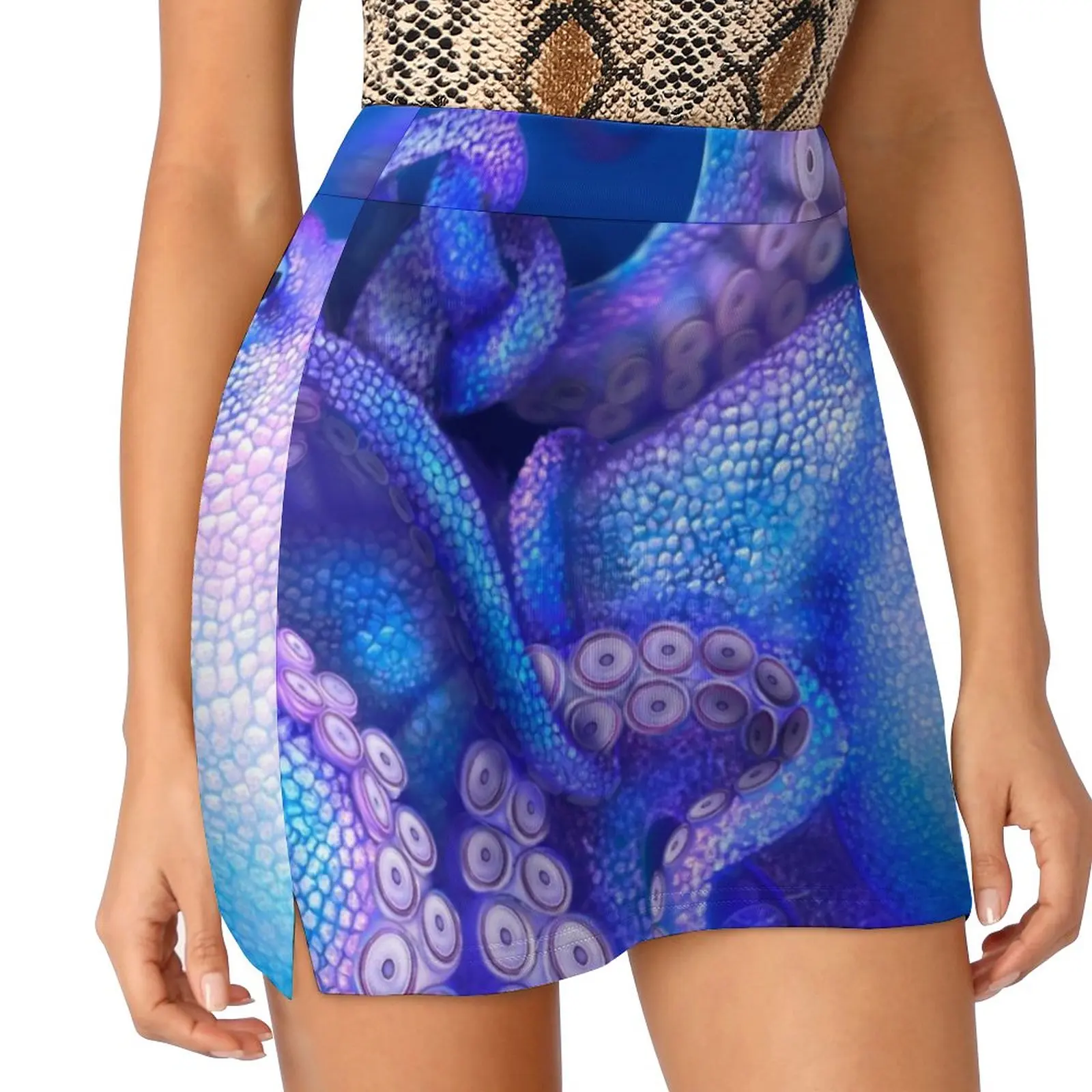 Octopus Women's skirt Mini Skirts A Line Skirt With Hide Pocket Octopus Tentacles Cephalopod Deep Sea Sea Creature Suction Octo