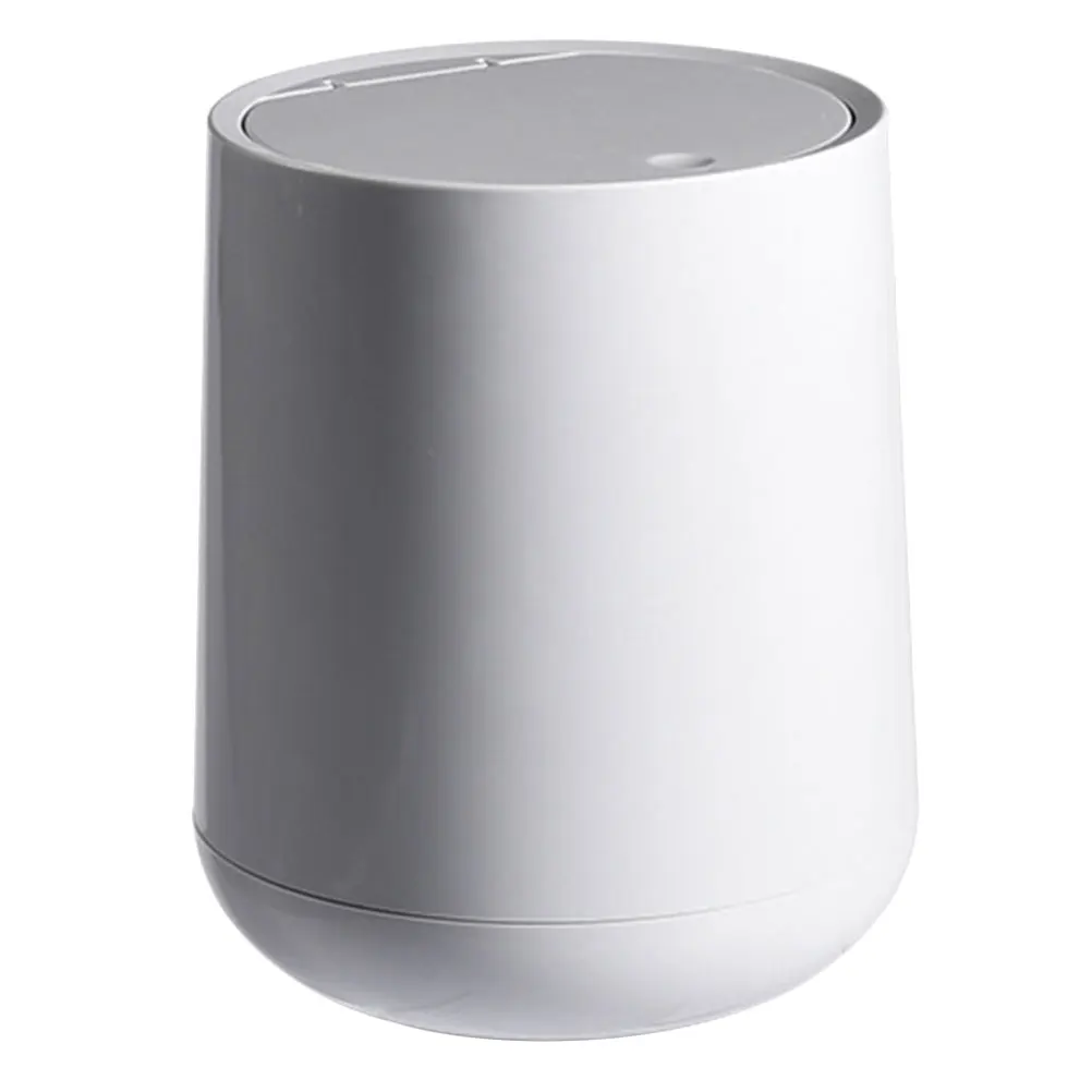

Cute Mini Trash Can Plastic Desktop Waste Bin Small Household Garbage Container with Lid Easy Open Bedroom for Tissues