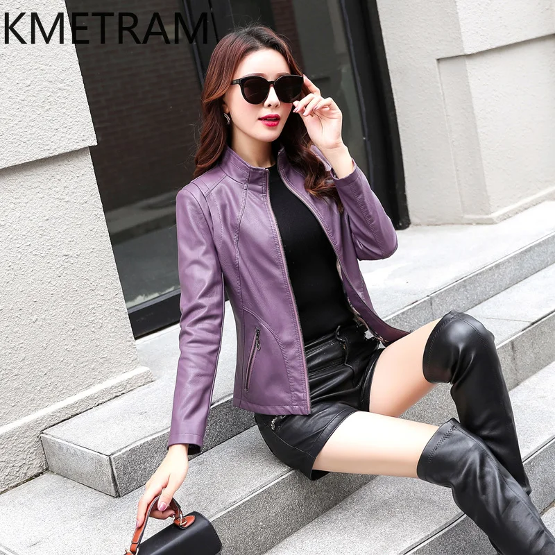 KMETRAM Real Sheepskin Leather Womens Jacket Large Size Korean Coats Spring Autumn Short Women\'s Clothing 2024 Chamarra Mujer