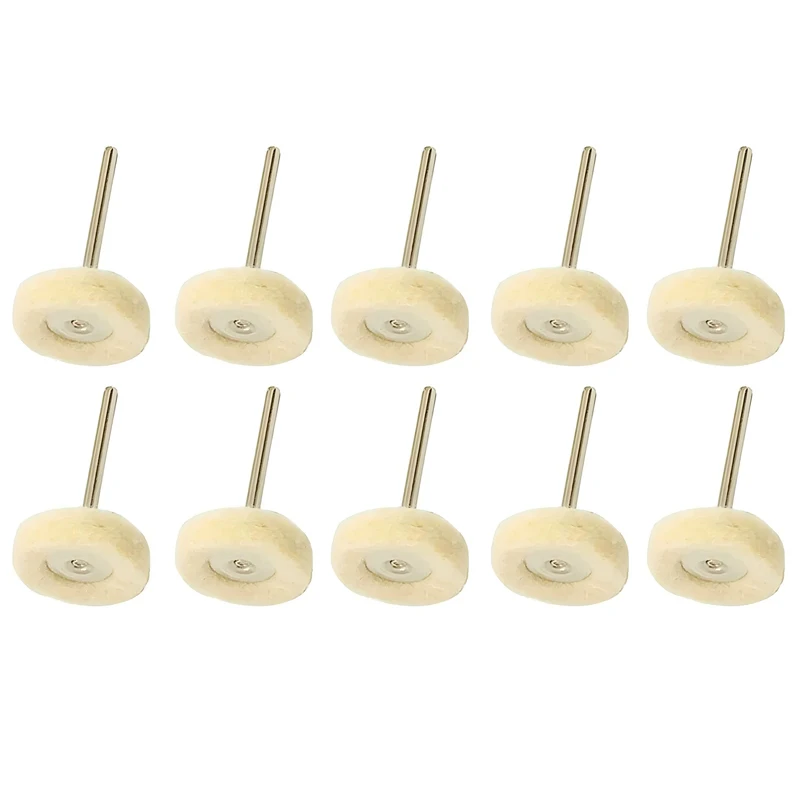 25mm Wolle-Kaschmir Polier- und Polierkopf mit 3mm Schaft, T-förmiges Schleifscheibenrad, Schleifwerkzeug für Autoreinigung, Dremel-Zubehör – Detail 1