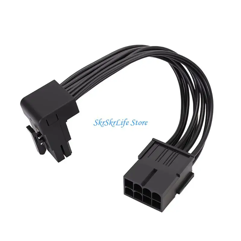 E65E PCIe 8 Pin GPU Extension Cable, Male to Female Layout for Desktop Wire Routing and Side Panel Use, Black