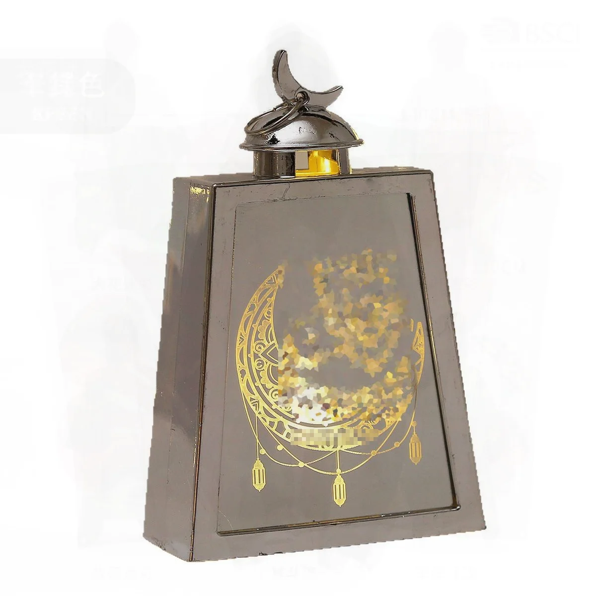 

Arab Lantern Electronic Candle Wind Lamp Middle East Festival Decoration Trapezoidal Candle Holder Middle Eastern Style Plastic