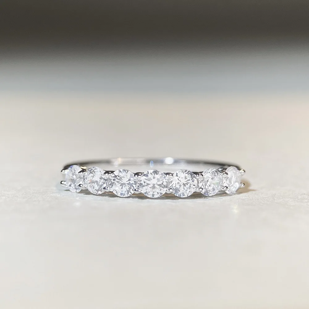 Cynlo Jewelry Luxury 18K white gold solid platinum PT950 Women's 70-point D-color diamond ring