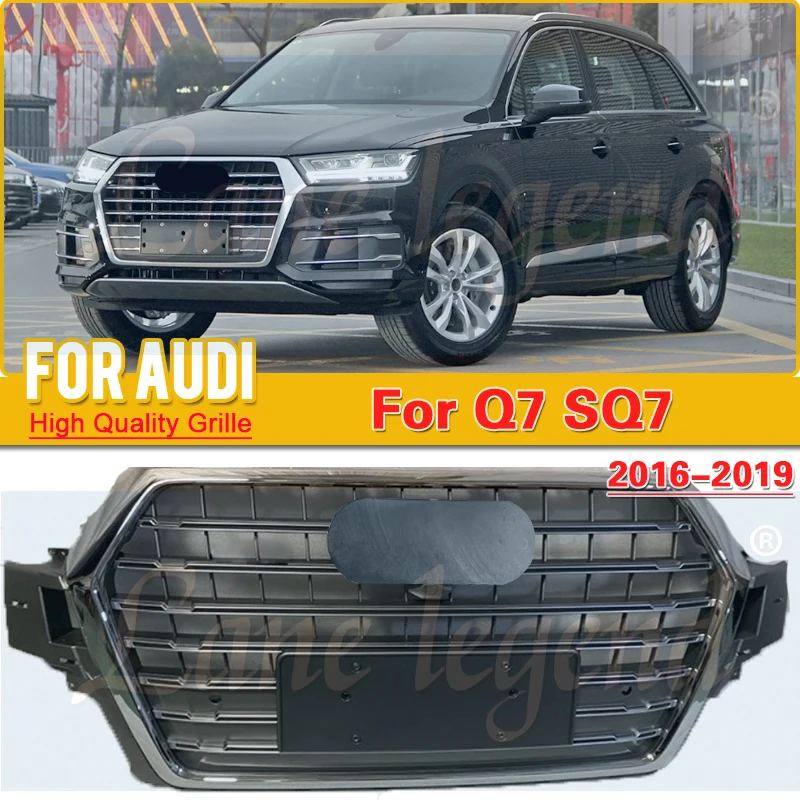 

Front Bumper Grille Hood Grill for Audi Q7 2016 2017 2018 2019 car styling For SQ7 Style Front Hood Bumper Grille Racing Grill