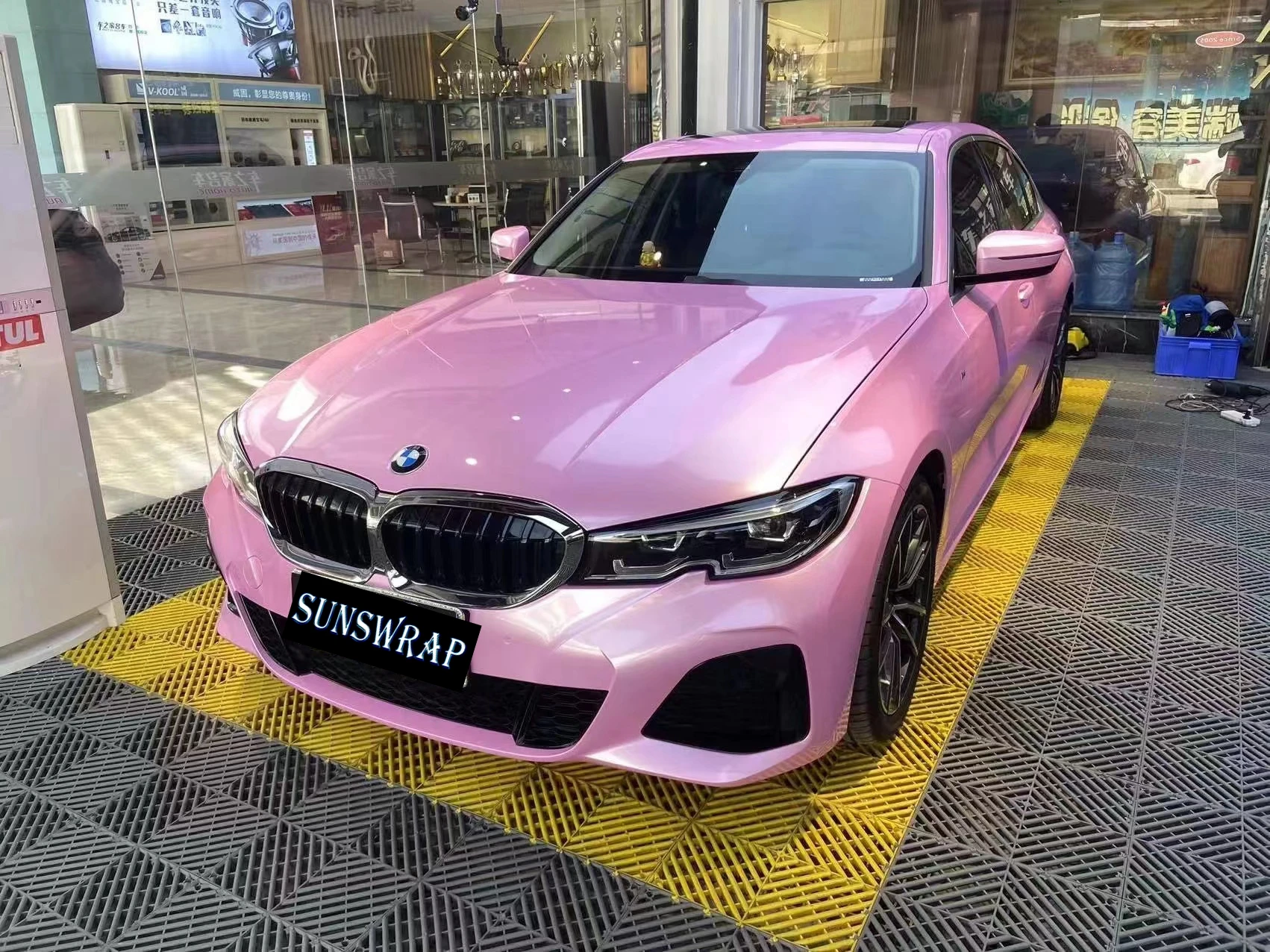 High Glossy Sakura Whisper Powder Vinyl Roll Car Wrap Vinyl Sticer Self Adhesive Vinyl Wap