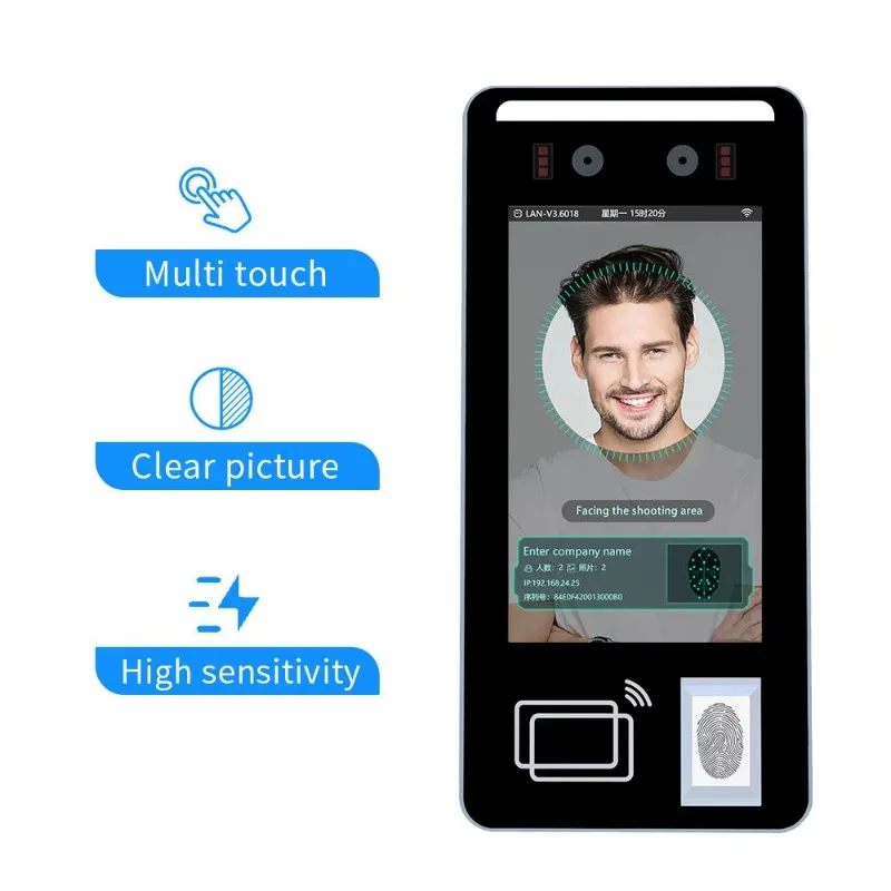 Time Attendance System Night Vision Biometric Machines for Access Control Face Recognition Biometric Access